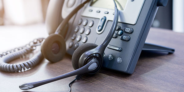 phone and headset