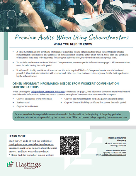 Premium Audit Subcontractor