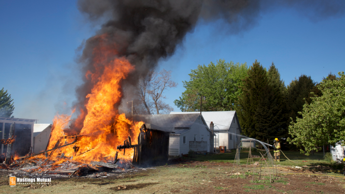 barn on fire