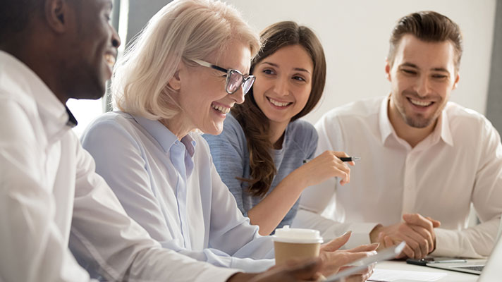 diverse insurance professionals collaborating