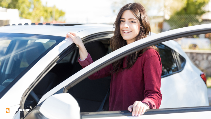Of course she's smiling, her discounts are already applied. Automatic discounts for Personal Auto
