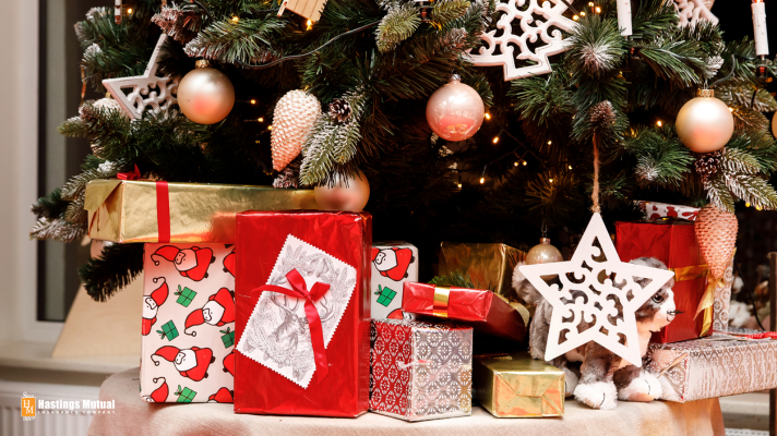 gifts under a Christmas tree