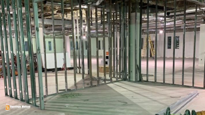 Building interior under construction