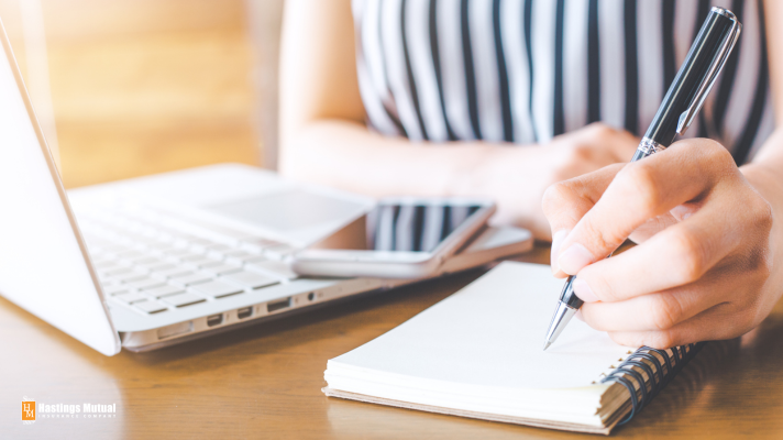 woman working in insurance company office